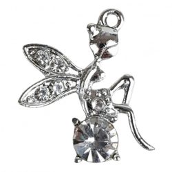 Fémmedál, tündér, 23x5x20 mm