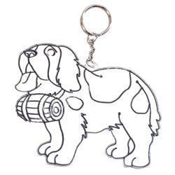   Festhető forma matricafestékhez, (kulcstartó), bernáthegyi kutya, 12x10 cm