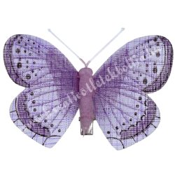 Csipeszes pillangó, lila, 8x6,5 cm