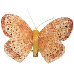 Csipeszes pillangó, narancssárga, 8x6,5 cm