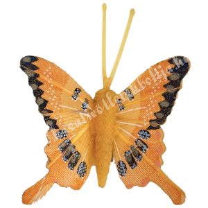 Csipeszes pillangó, narancs, 4,7x5,5 cm