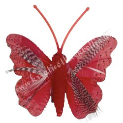 Csipeszes pillangó, piros, 4,7x5 cm