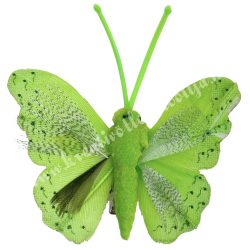 Csipeszes pillangó, zöld, 4,7x5 cm
