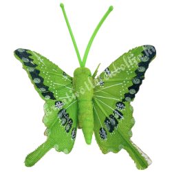 Csipeszes pillangó, zöld, 4,7x5,5 cm