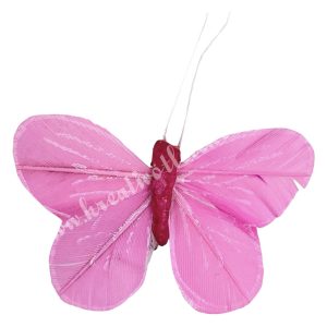 Csipeszes pillangó, rózsaszín, 5x5 cm