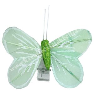 Csipeszes pillangó, zöld, 5x5 cm