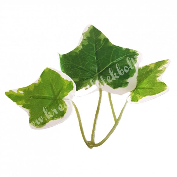 Borostyán ág, fehér-zöld, 10 cm