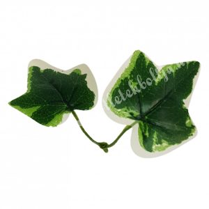 Borostyán ág, zöld-fehér, 10 cm
