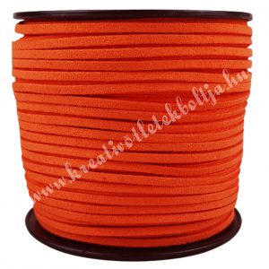 Szintetikus bőrszál, 3mmx1m, neon narancs
