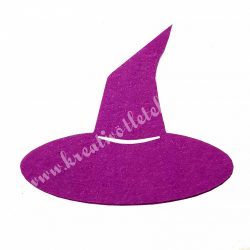 Filc boszorkány kalap, lila