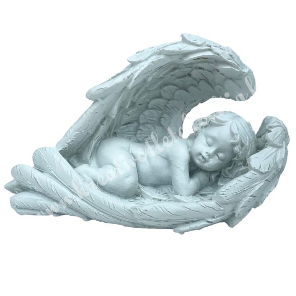 Polyresin angyal, alvó, 9x5 cm