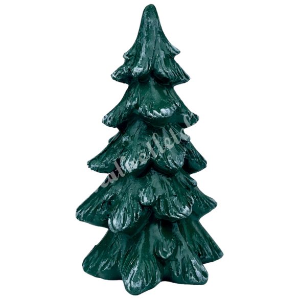 Polyresin fenyőfa, zöld, 5x9 cm
