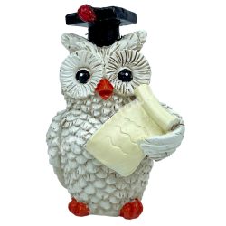 Polyresin bagoly, 4x6 cm