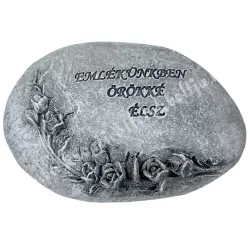   Polyresin kő, "Emlékünkben örökké élsz", 10,5x3 cm