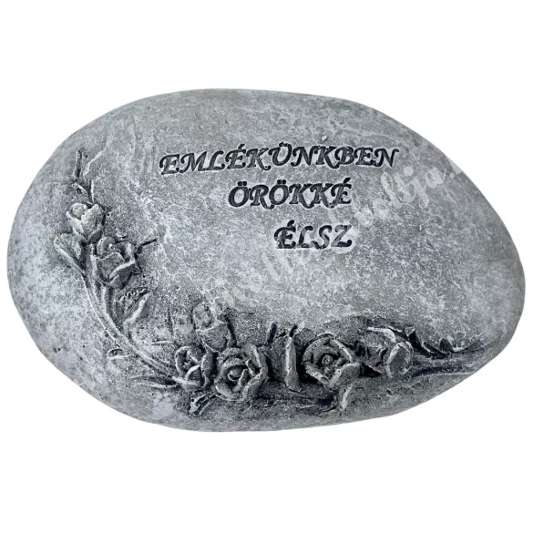 Polyresin kő, "Emlékünkben örökké élsz", 10,5x3 cm