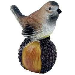 Polyresin madár gesztenyén, 4x5,5 cm