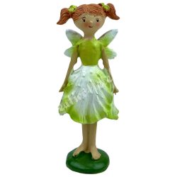 Polyresin tündér, zöld, 4,5x11,5 cm