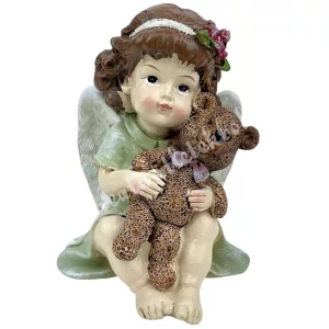 Polyresin angyal, macival, 5,5x7,5 cm