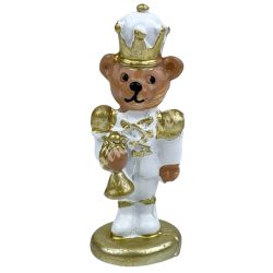 Polyresin diótörő maci, csengővel, 2x5,5 cm