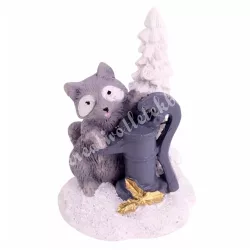 Polyresin farkas, kúttal, 4,5x6 cm