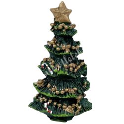 Polyresin karácsonyfa, 3,5x6,5 cm