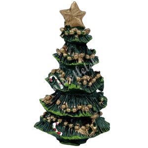 Polyresin karácsonyfa, 3,5x6,5 cm