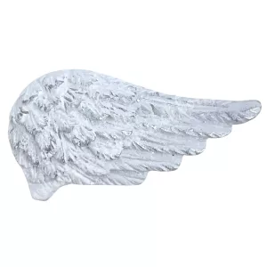 Ragasztható polyresin angyalszárny, fehér-ezüst, 3,5x2 cm