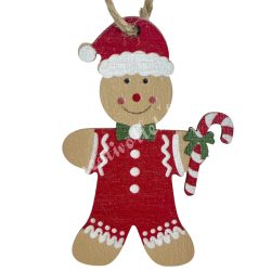 Akasztós fa mézi cukorpálcával, 4,5x7 cm