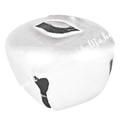 Bohóccsengő, fehér, matt, 1,4x1,2 cm