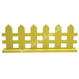Fa kerítés, sárga, 8x3 cm, 2 db/csomag