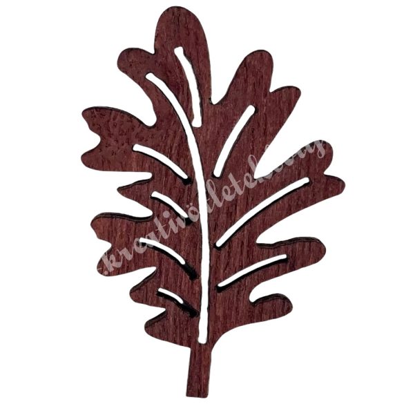 Fa tölgylevél, barna, 3x4,5 cm