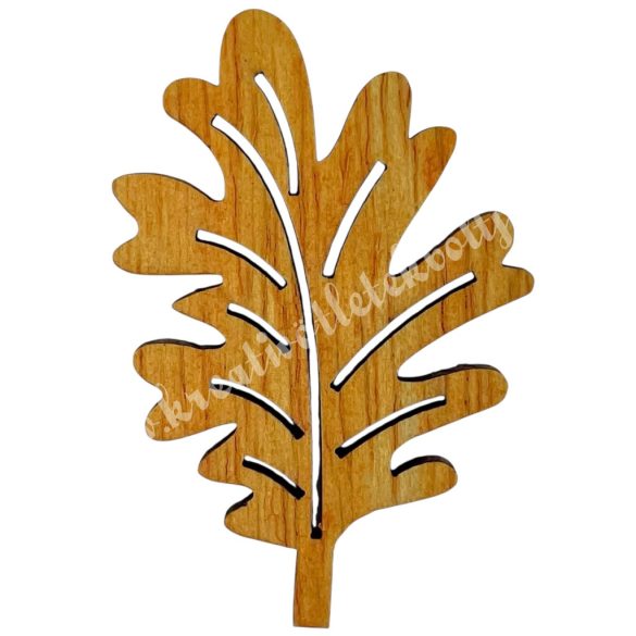 Fa tölgylevél, napsárga, 3x4,5 cm