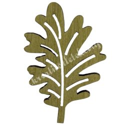 Fa tölgylevél, zöld, 3x4,5 cm