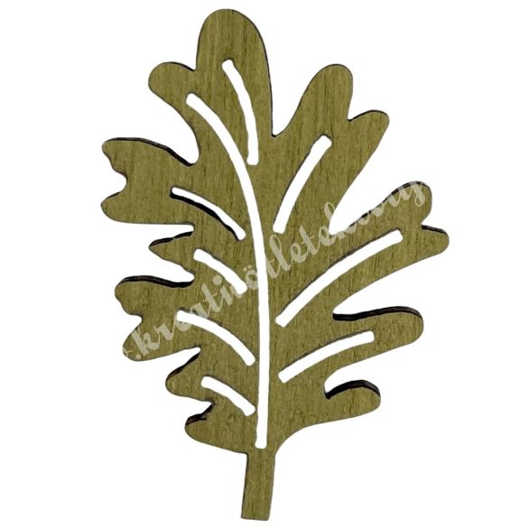 Fa tölgylevél, zöld, 3x4,5 cm