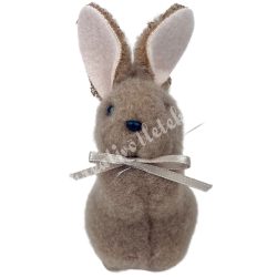 Textil ülő nyuszi, barna, 5x10,5 cm