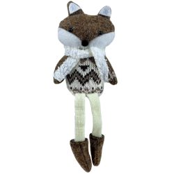 Lógó lábú textil róka, 8x22 cm