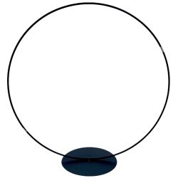 Fém karika talppal, fekete, több méret