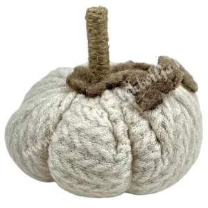 Textil kötött tök, natúr, 8x6 cm