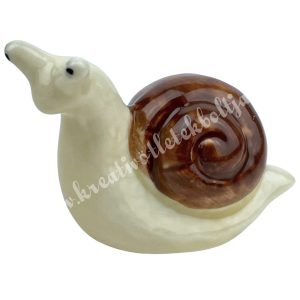  Porcelán csiga, 5,5x4 cm