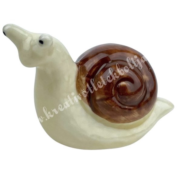  Porcelán csiga, 5,5x4 cm