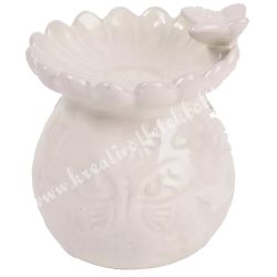 Kerámia párologtató, pillangó, bézs, 8x9 cm