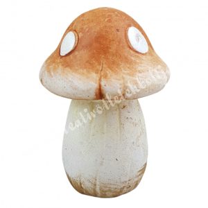 Kerámia gomba, barna, 4,5x6,5 cm