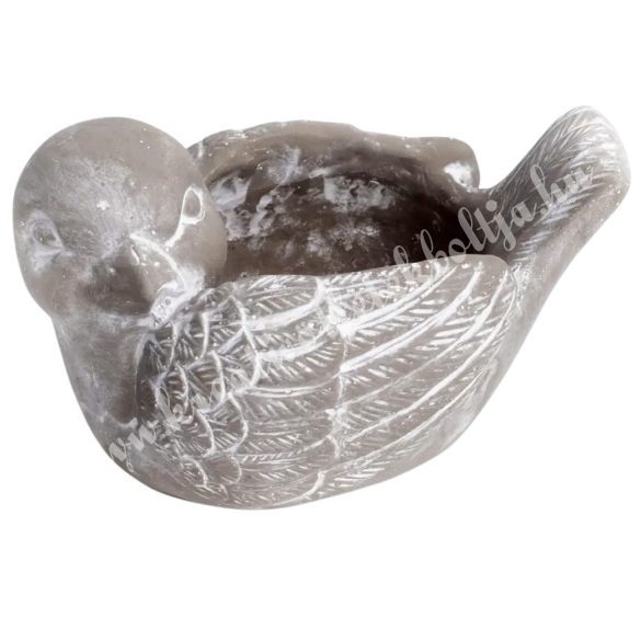 Beton kaspó, madár, 19x10,5 cm