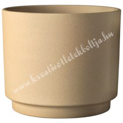 Kerámia kaspó, homok, 13,5x11 cm