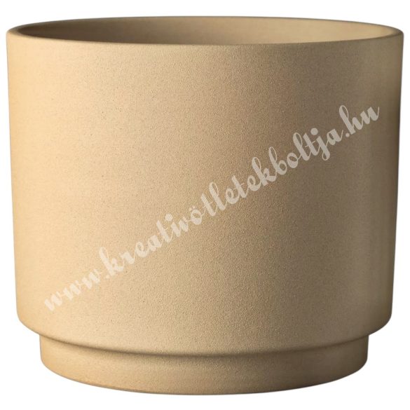 Kerámia kaspó, homok, 13,5x11 cm