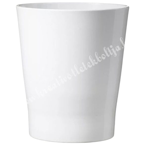 Kerámia kaspó, fehér, 10,5x12 cm