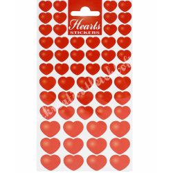 Öntapadó matrica, szív, 10x20 cm