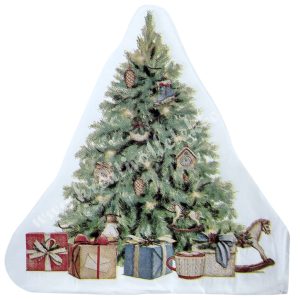 Szalvéta, karácsonyfa, 31,5x31,5 cm, 12 db/csomag