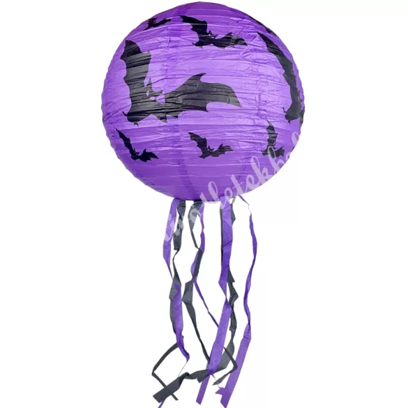 Lampion denevérrel, lila, 30 cm