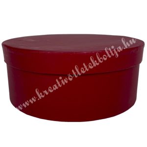 Kerek kalapdoboz, piros, 15 cm
